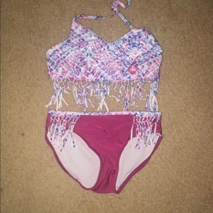 Two piece girls bathing suit